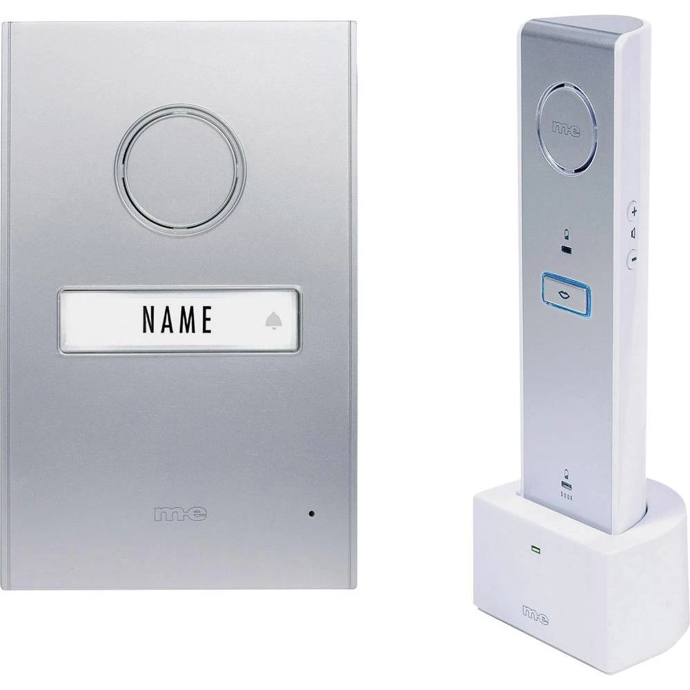 Bežični komplet za portafon m-e modern-electronics 40894 srebrna, bijela slika