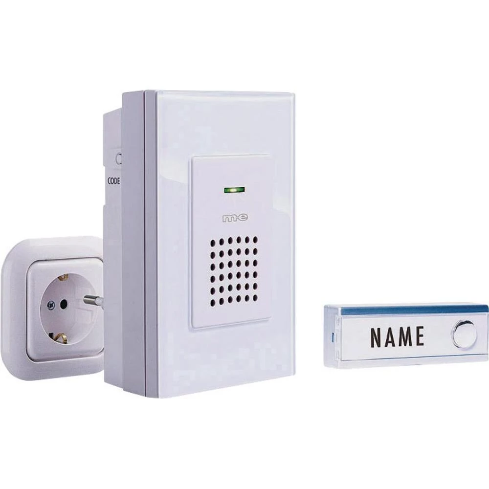 Bežično gong zvono, komplet sa pločicom za ime 40733 m-e modern-electronics slika