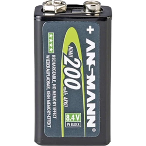 Blok baterija maxE 6LR61 Ansmann NiMH 9 V, 200 mAh 8.4 V 1 komad slika
