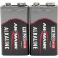 9 V Block baterija 6LR61 Red-Line Ansmann alkalno-manganska 9 V 2 komada slika