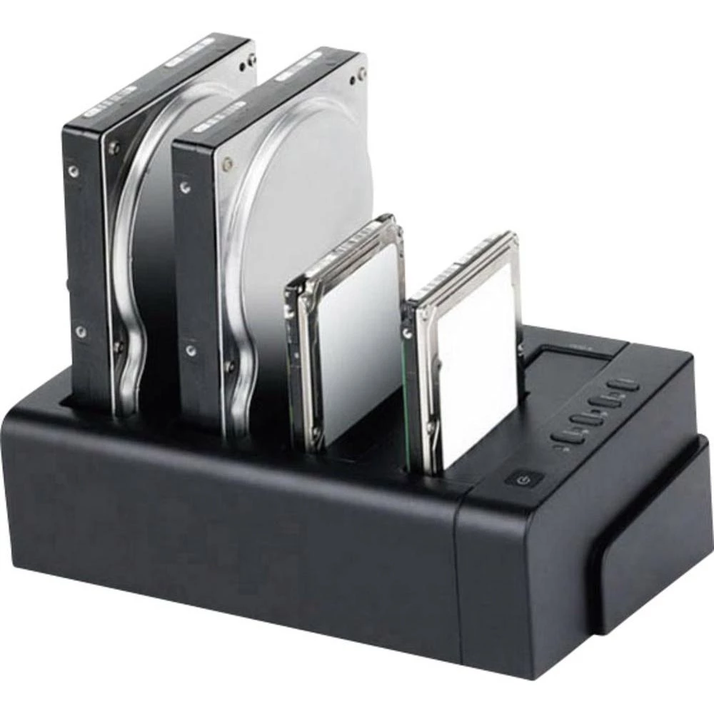 4-portna stanica za priključenje tvrdog diska na PC Renkforce USB 3.0, eSATA SAT slika