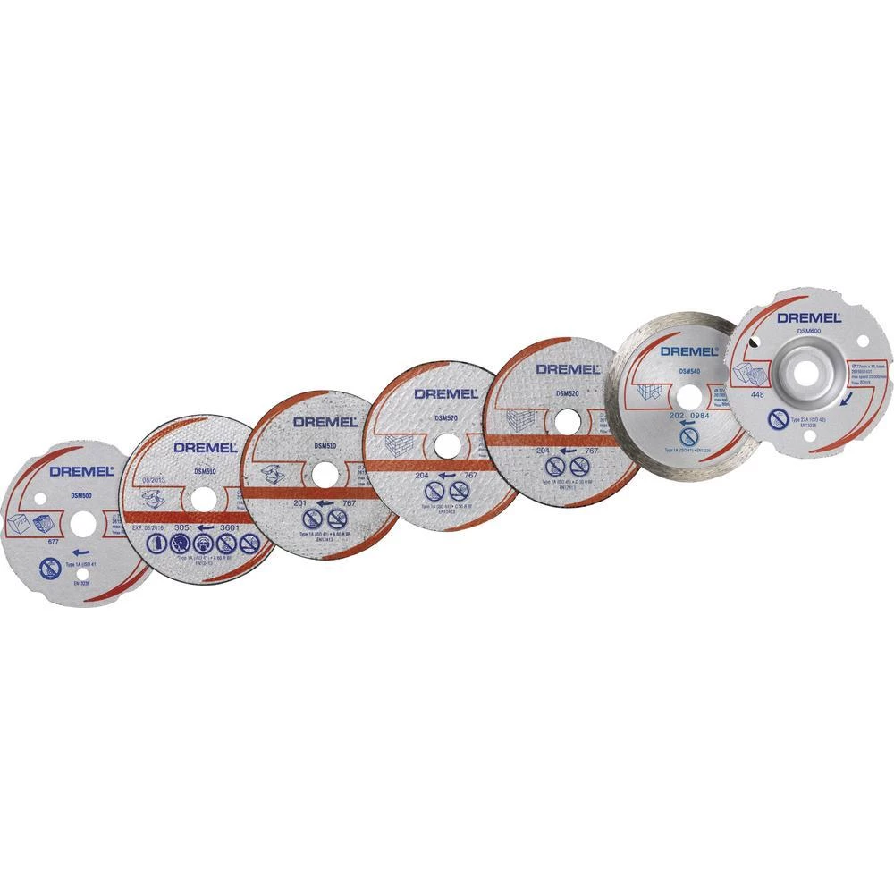 Rezne ploče u 7-dijelnom kompletu Dremel 2615S705JA 1 komplet slika