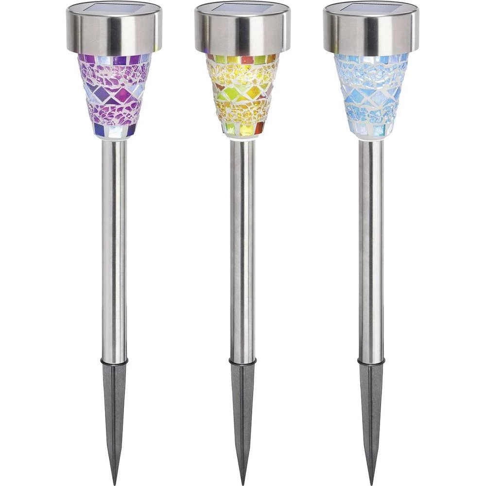 Solarna vrtna svjetiljka LED hladno-bijela Esotec Color Dream 102300 aluminij 3 slika