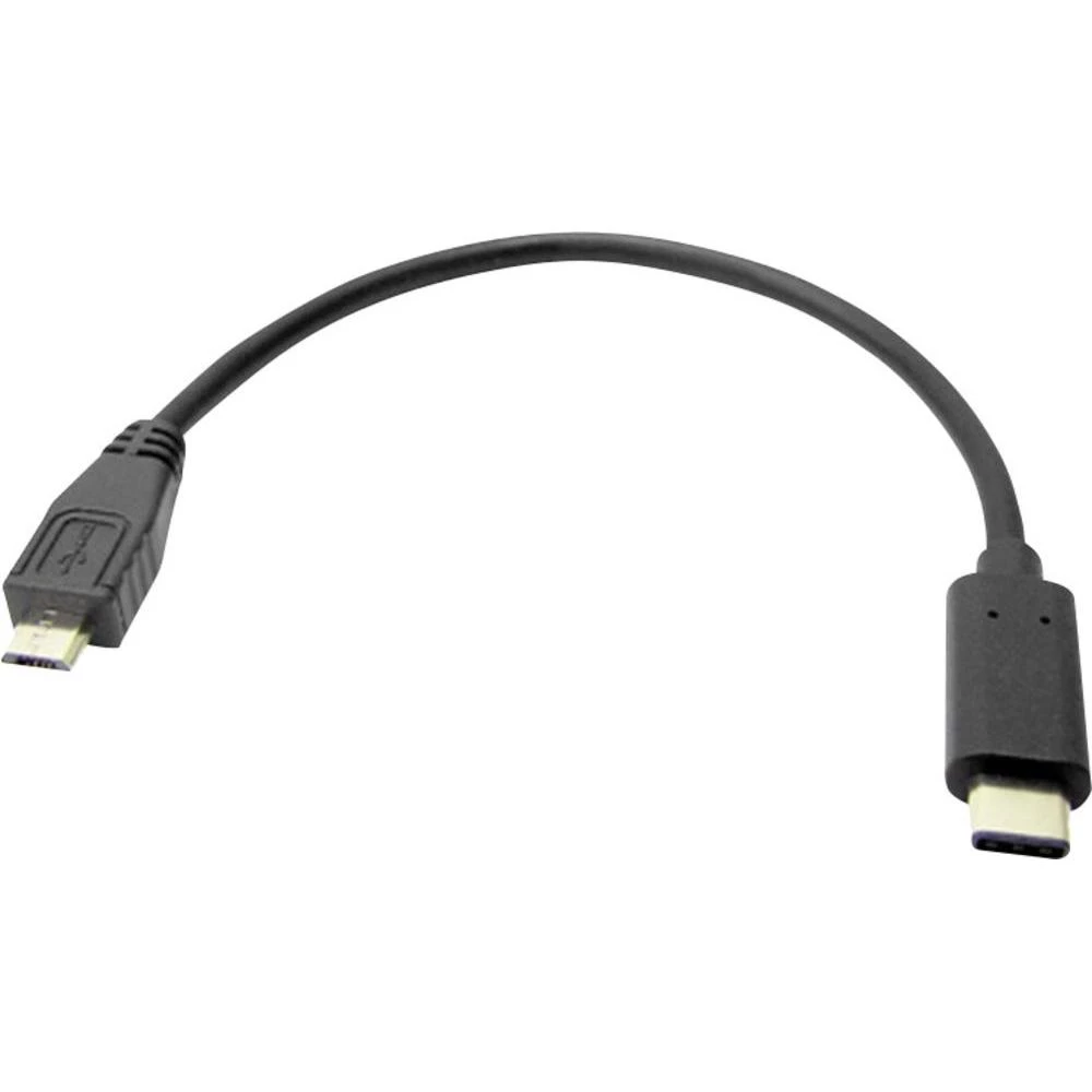 USB 2.0 priključni kabel Goobay [1x USB 2.0 utikač mikro-B - 1x USB 3.1 utikač C slika