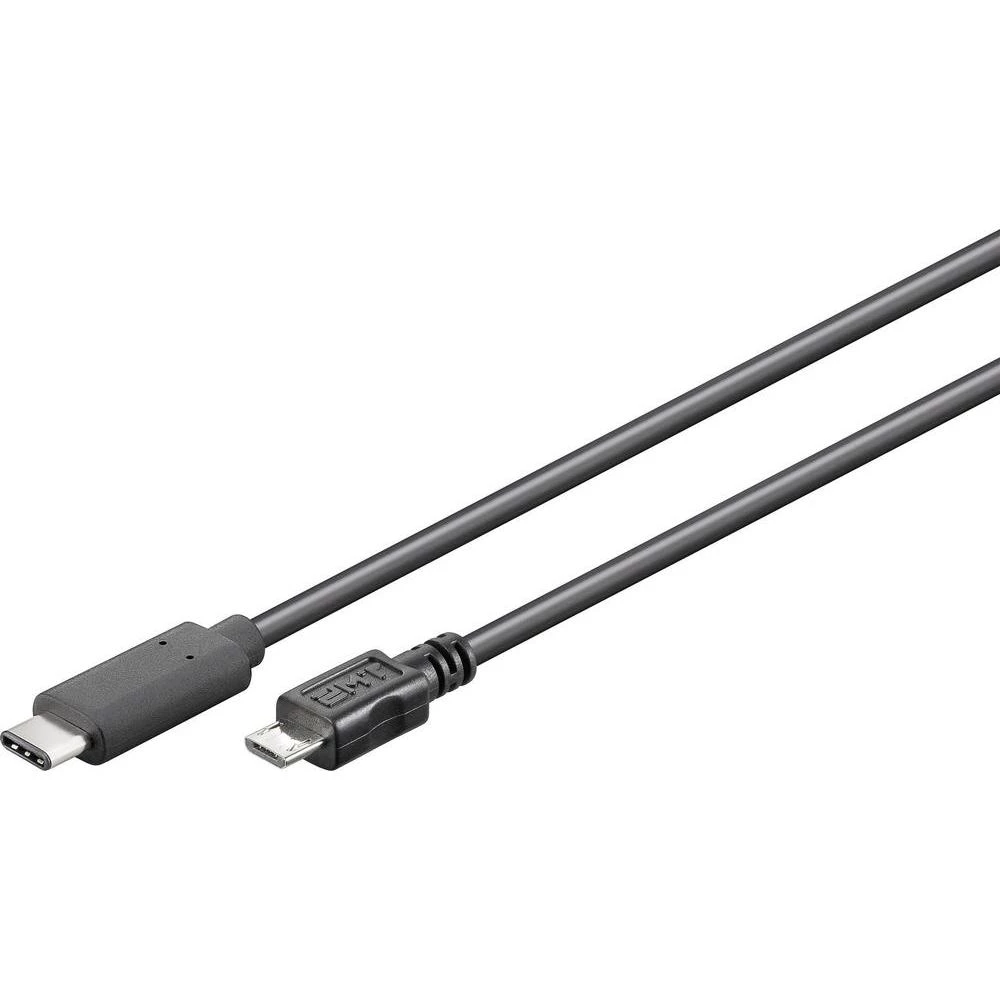 USB 2.0 priključni kabel [1x USB 3.1 utikač C - 1x USB 2.0 utikač mikro B] 1 m c slika