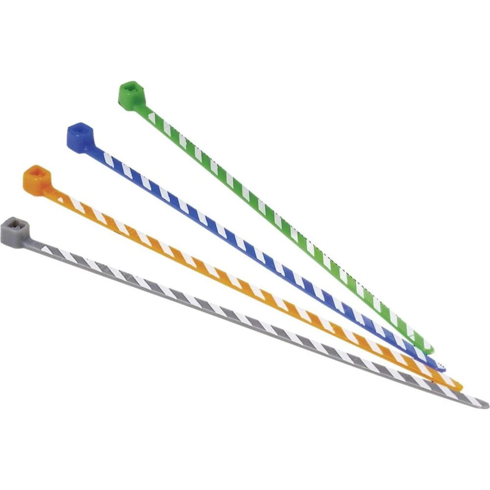 Vezica za kablove (D x Š) 102 mm x 2.5 mm PLT1M-L6-10 boja: plava, bijela 50 kom slika