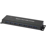 7 -portni USB 3.0 hub za zidnu montažu Renkforce metalno kućište crna