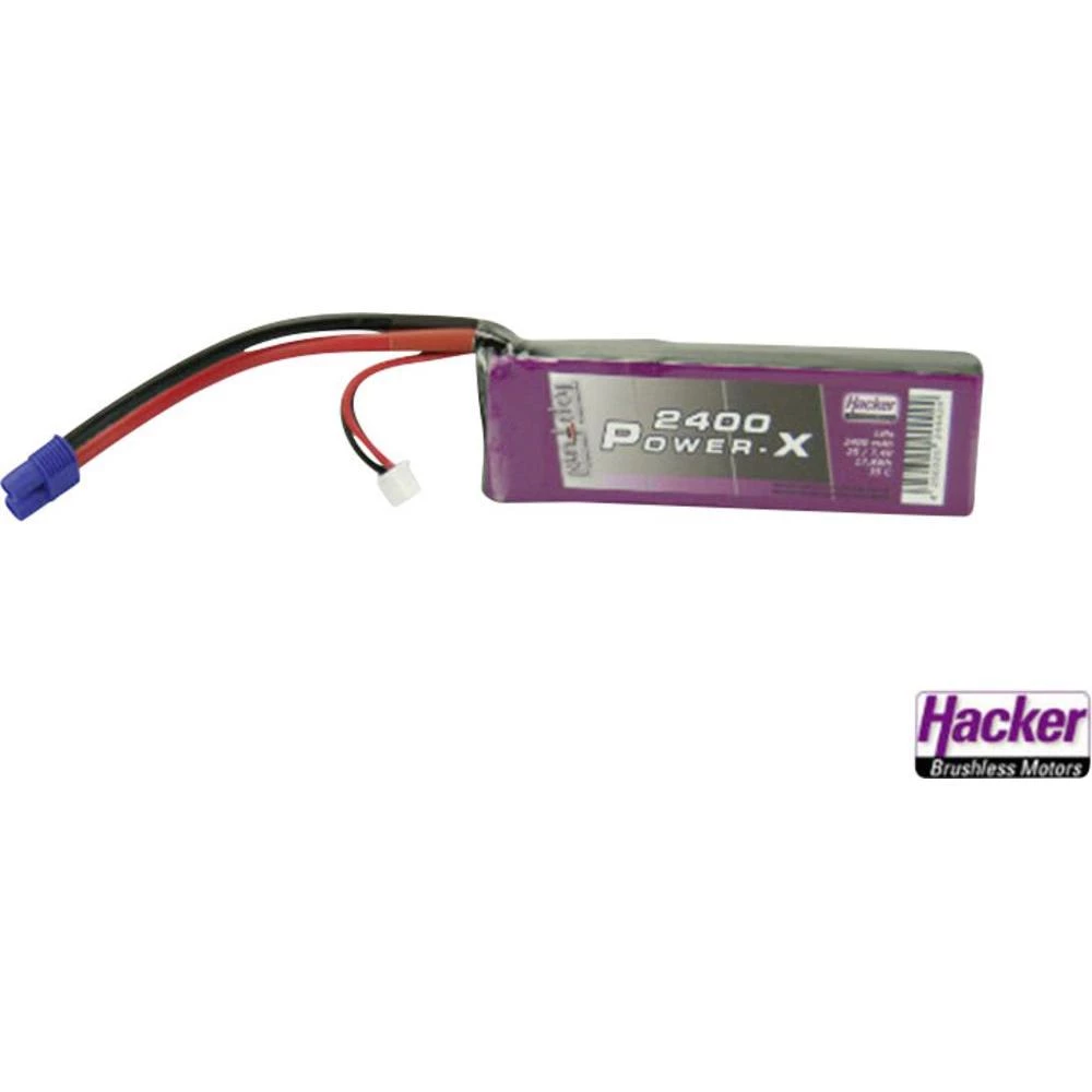 Baterijski paket za modele Hacker (LiPo) 7.4 V 2400 mAh 35 C, EC3 utični sustav slika
