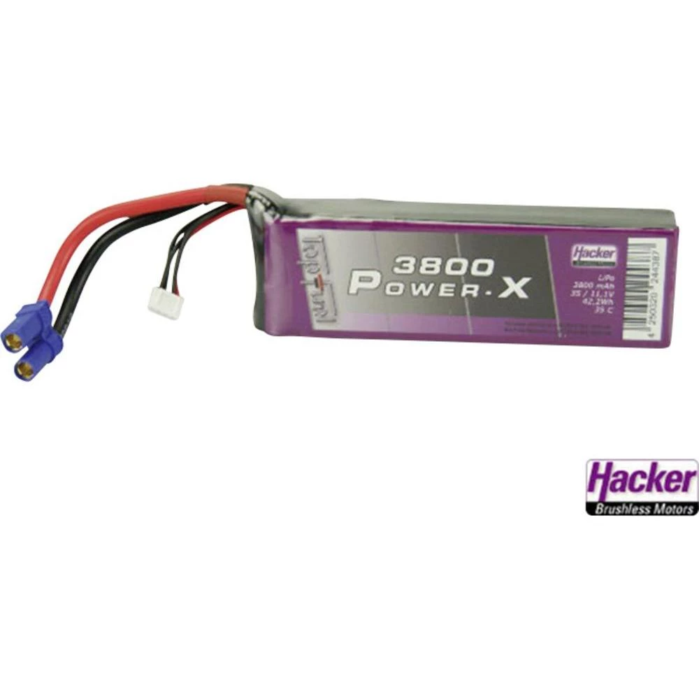 Baterijski paket za modele Hacker (LiPo) 11.1 V 3800 mAh 35 C, EC5 utični sustav slika