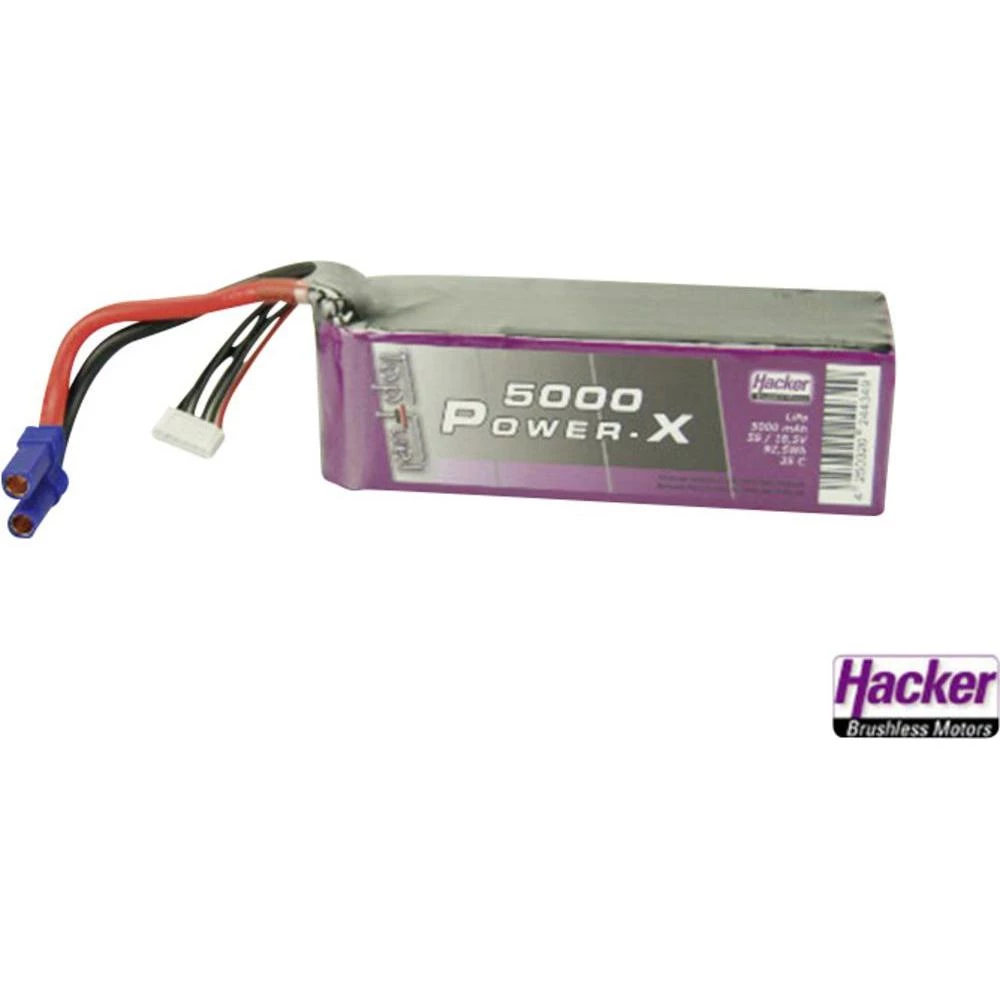 Baterijski paket za modele Hacker (LiPo) 18.5 V 5000 mAh 35 C, EC5 utični sustav slika