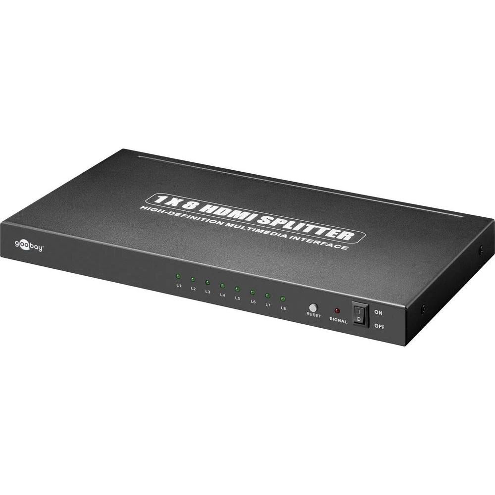 HDMI razdjelnik 3840 x 2160 piksela Goobay AVS 44-8 crna slika