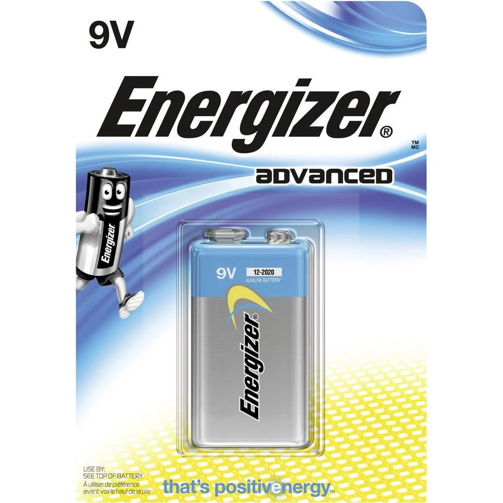 9 V Block baterija Advanced 6LR61 Energizer alkalno-manganska 9 V 1 komad slika