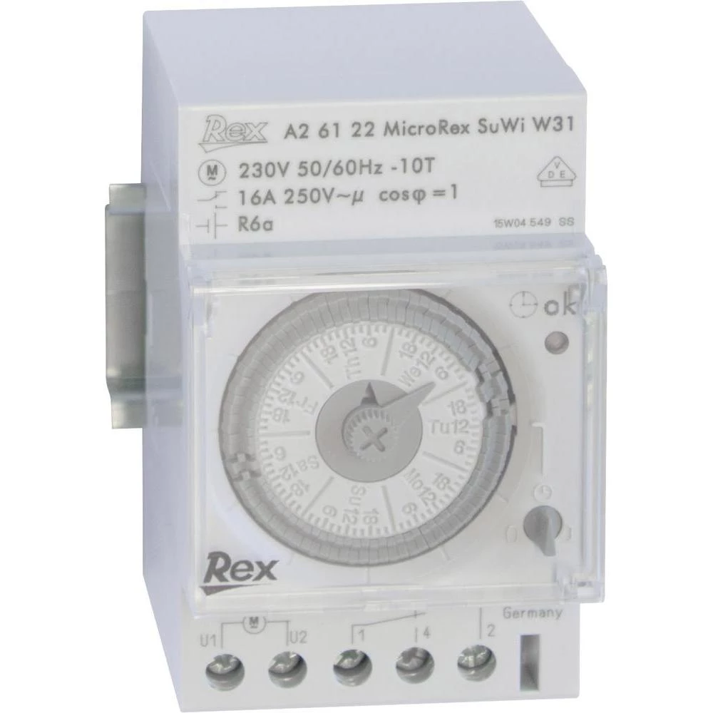 Vremenski prekidač za DIN šine REX Vremenski prekidači A26122 230 V 16 A/250 V slika