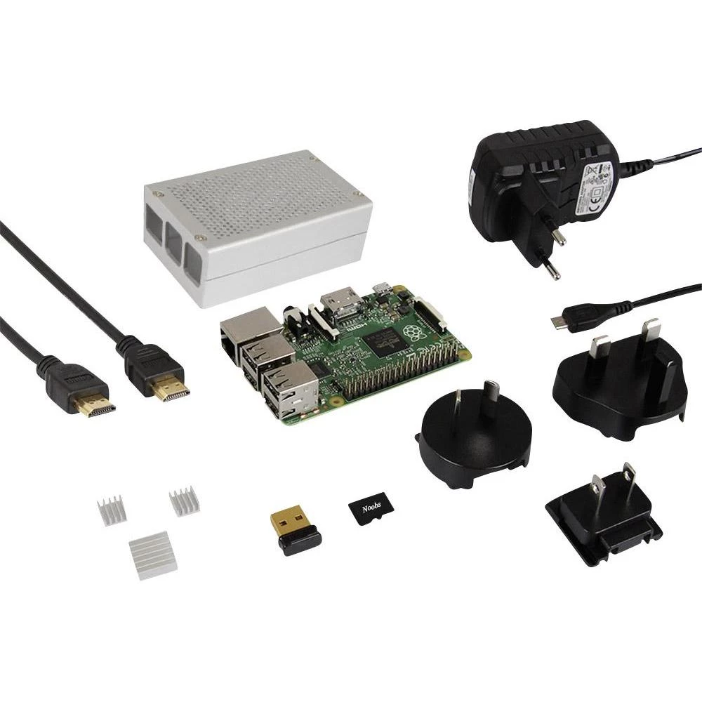Raspberry Pi® 2 Model B Mediacenter-Set 1 GB Noobs uklj. kućušte, uklj. strujni slika