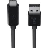 USB 3.1 priključni kabel Belkin [1x USB 3.0 utikač A - 1x USB utikač C] 1 m crna