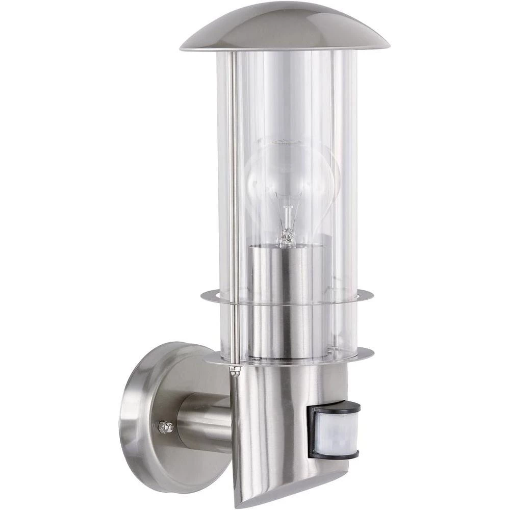 Vanjska zidna svjetiljka sa alarmom pokreta Marc 19591-55 LeuchtenDirekt E27 čel slika