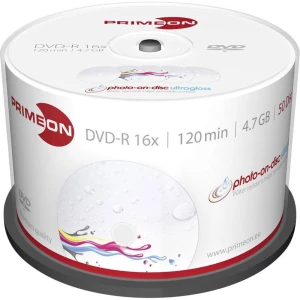 DVD-R Primeon 4.7 GB 2761207 okrugla kutija, ispisivi, sjajna površina, vodootpo slika