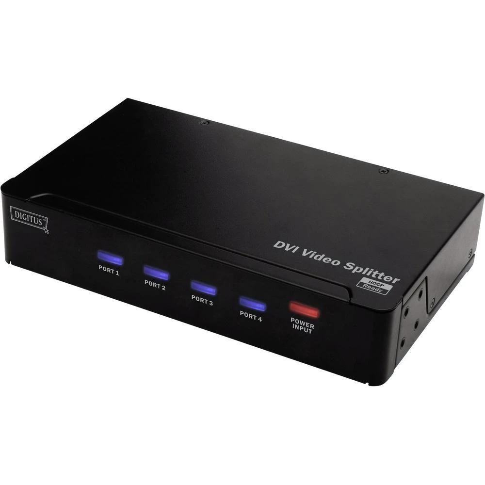 4-portni DVI razdjelnik Digitus pojedinačno uklapanje, sa LED indikatorima 1920 slika