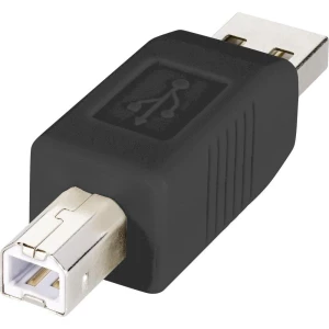USB 2.0 adapter Renkforce [1x USB 2.0 utikač A - 1x USB 2.0 utikač B] crna pozla slika