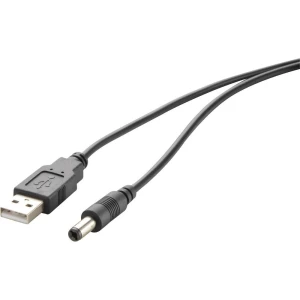 USB 2.0 priključni kabel Renkforce [1x USB 2.0 utikač A - 1x DC utikač 5.5 mm] 1 slika