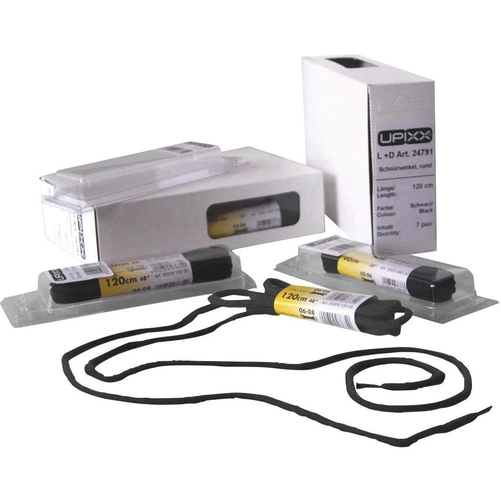 Vezica za svakodnevnu i sigurnosnu obuću 24791 Upixx crna, 90 cm slika