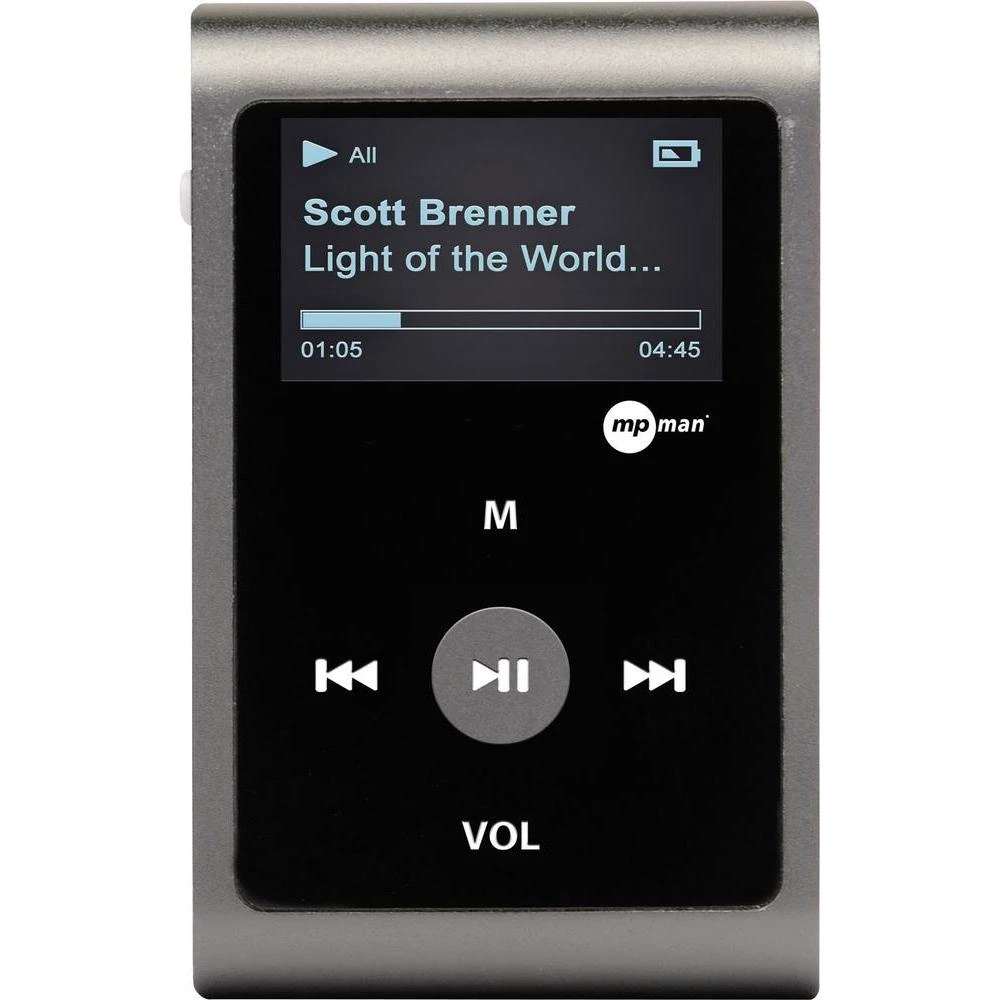 MP3 reproduktor mpman MP30WOM, siva, pričvrsna kopča slika