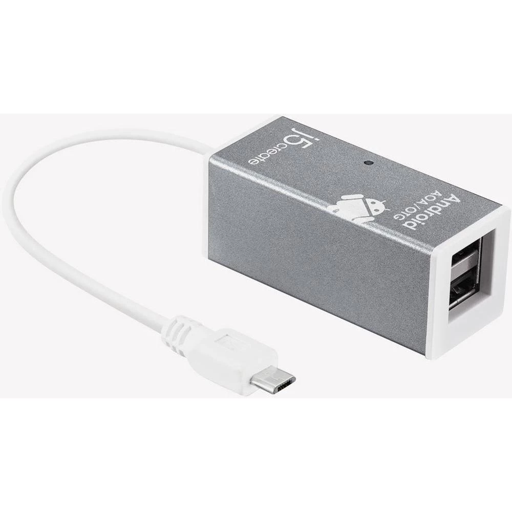 2 -portni USB 2.0 hub sa OTG funkcijom j5create JUH660 srebrna/bijela slika