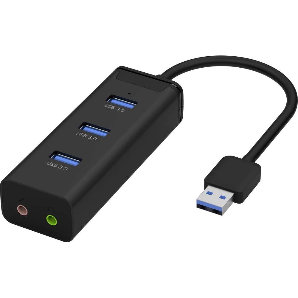 3+1 -portni USB 3.0 hub sa audio ulazima Renkforce crna slika