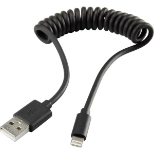 Spiralni kabel za iPad/iPhone/iPod Renkforce [1x Apple Dock utikač Lightning - 1 slika