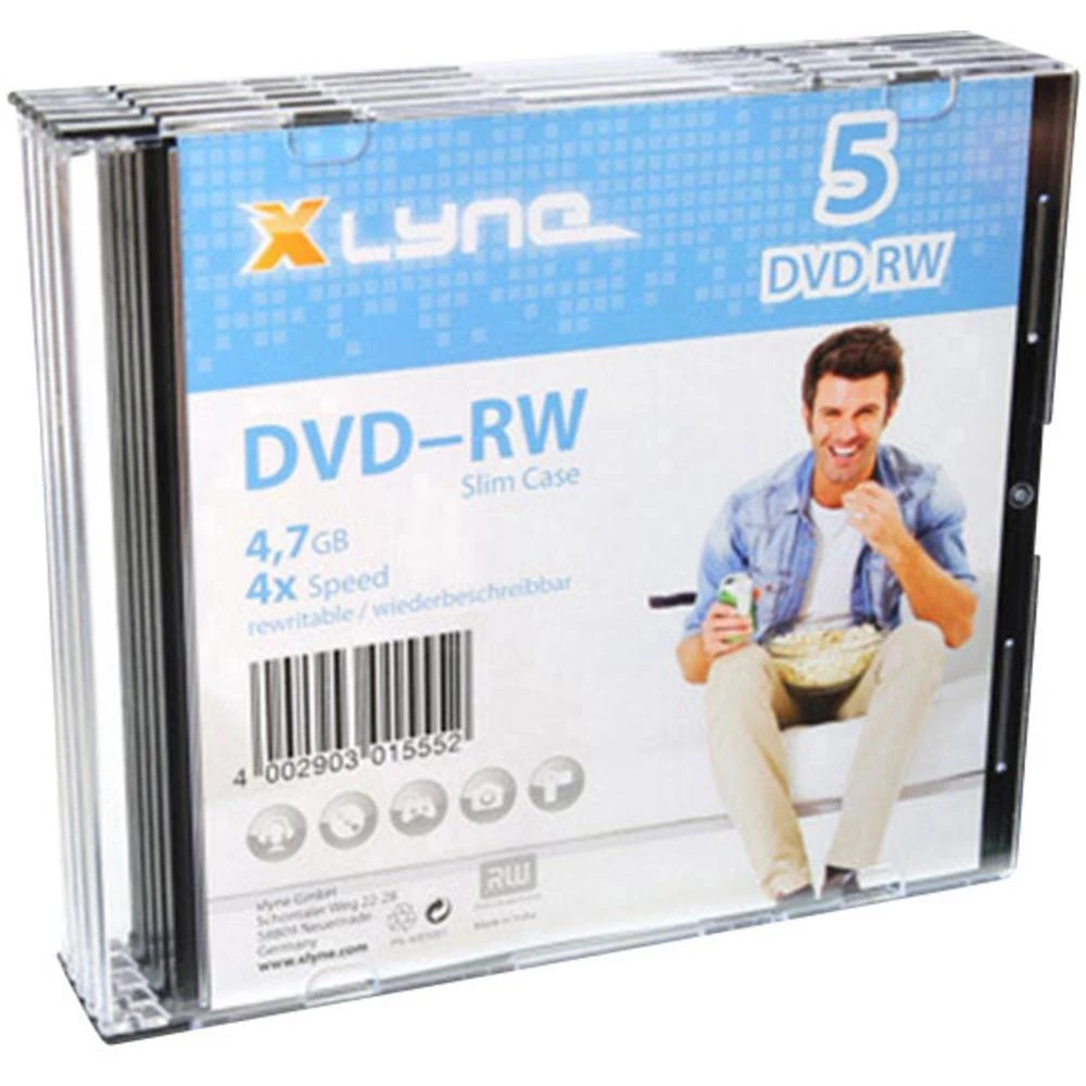 DVD-RW Xlyne 4.7 GB 6005001S tanke kutije RW 5 komada slika