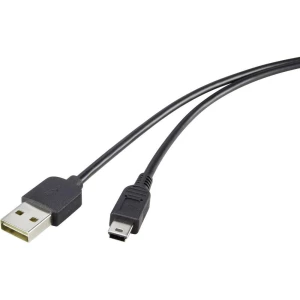 Priključni kabel Renkforce USB 2.0 A/mini B 1,8 m sa prekretnim utikačem - pogre slika