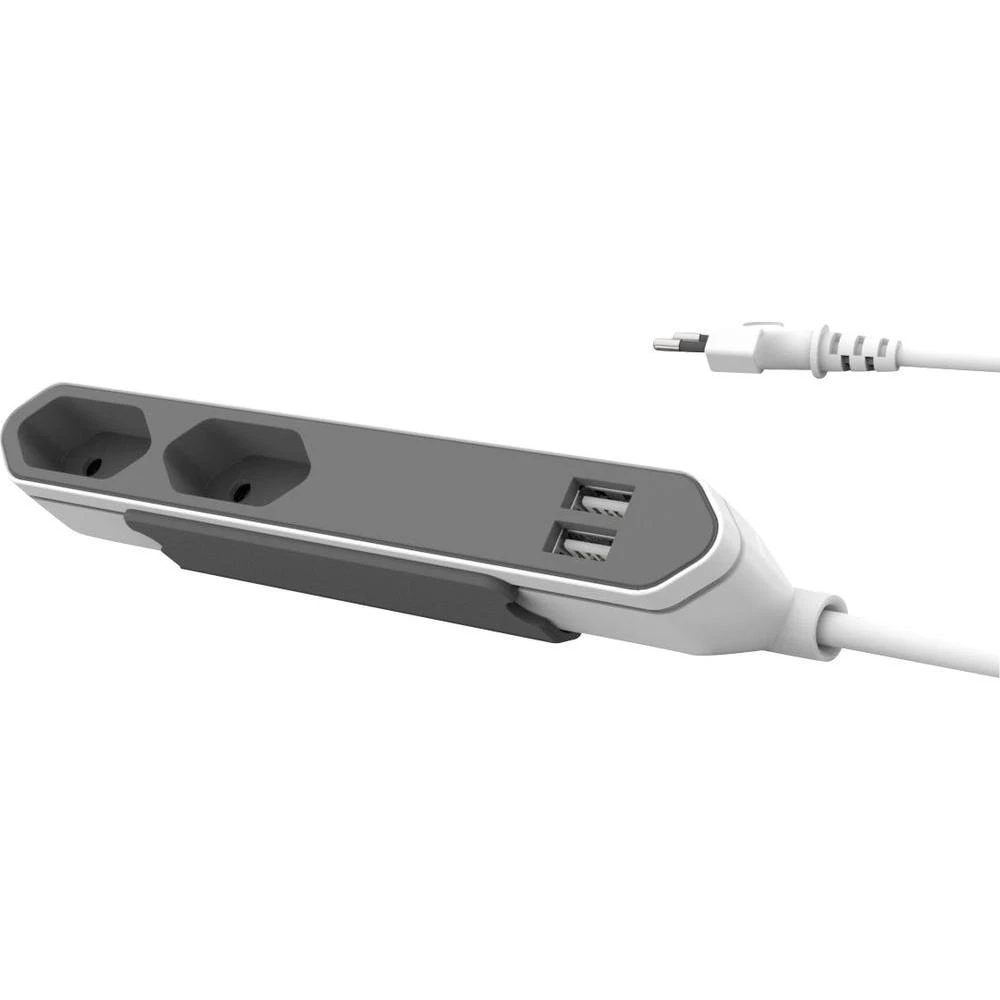 Višestruka utičnica bez prekidača 50435 Segula Euroutikač, bijela, siva slika