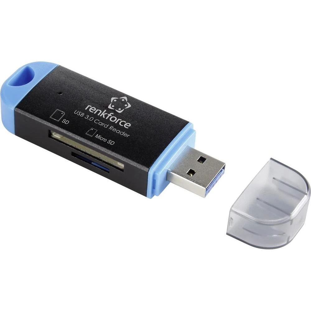 Vanjski čitač memorijskih kartica USB 3.0 Renkforce CR27E crni slika