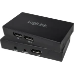 2-portni DisplayPort razdjelnik LogiLink Ultra HD sposoban 3840 x 2160 piksela, crna