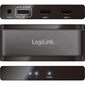 2-portni DisplayPort razdjelnik LogiLink 3840 x 2160 piksela, crna slika