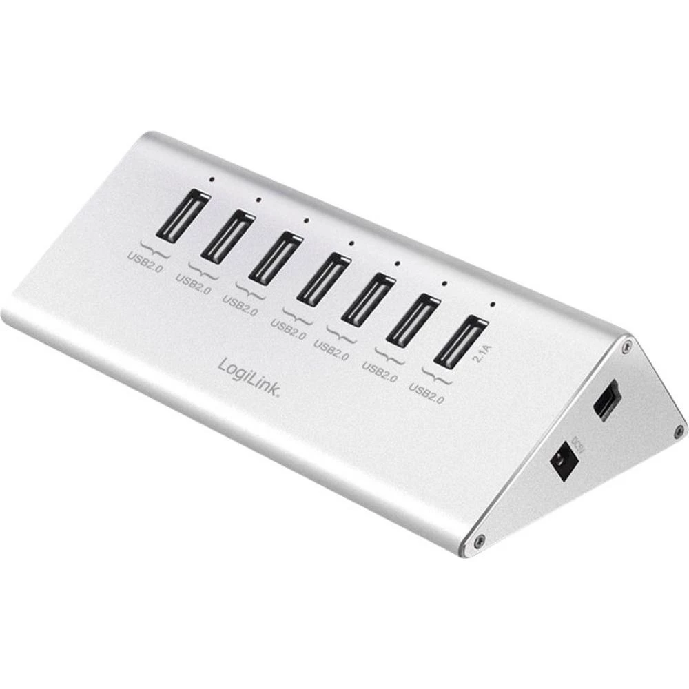 7-portni USB 2.0 hub UA0225 LogiLink srebrna slika