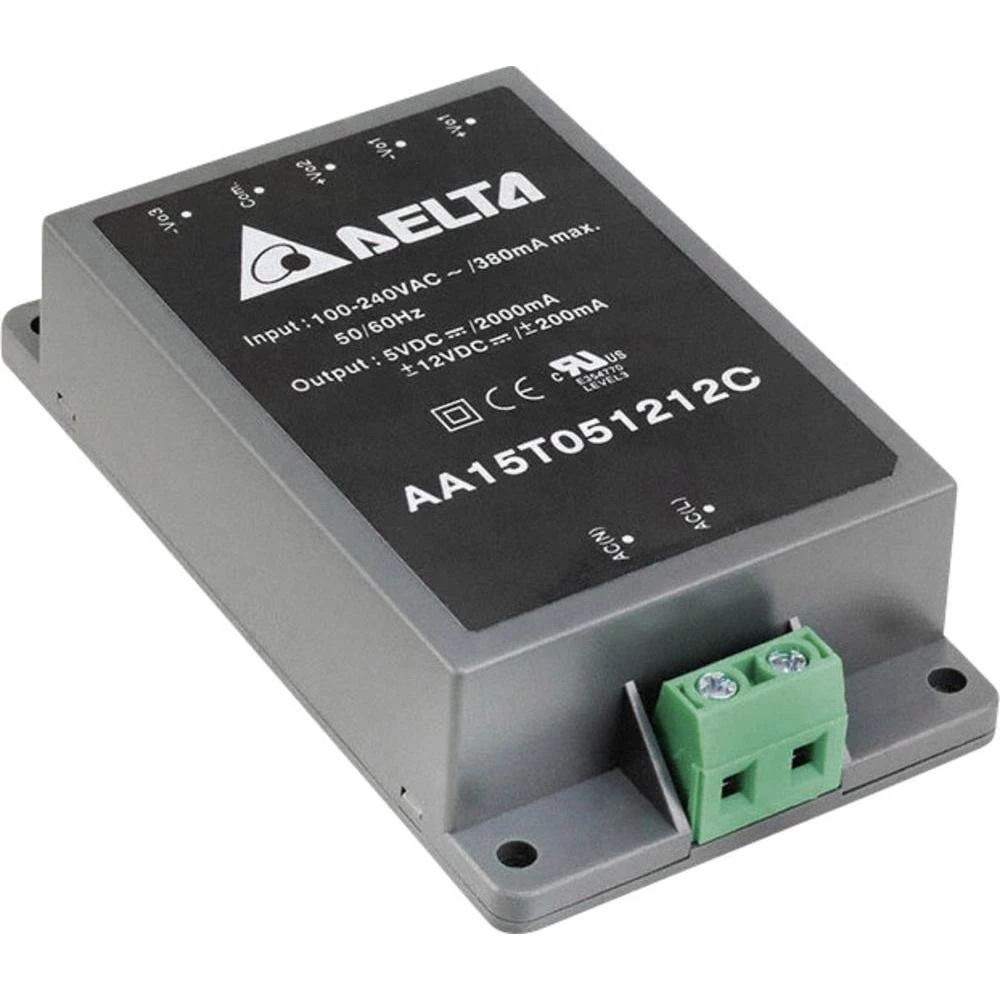 AC/DC modul napajanja, zatvoren Delta Electronics AA15S1500C 15 V 1 A 15 W slika