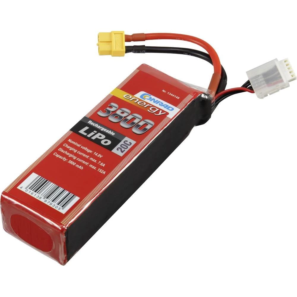 Baterijski paket za modele (LiPo) 14.8 V 3800 mAh 20 C oblik štapa XT60 slika