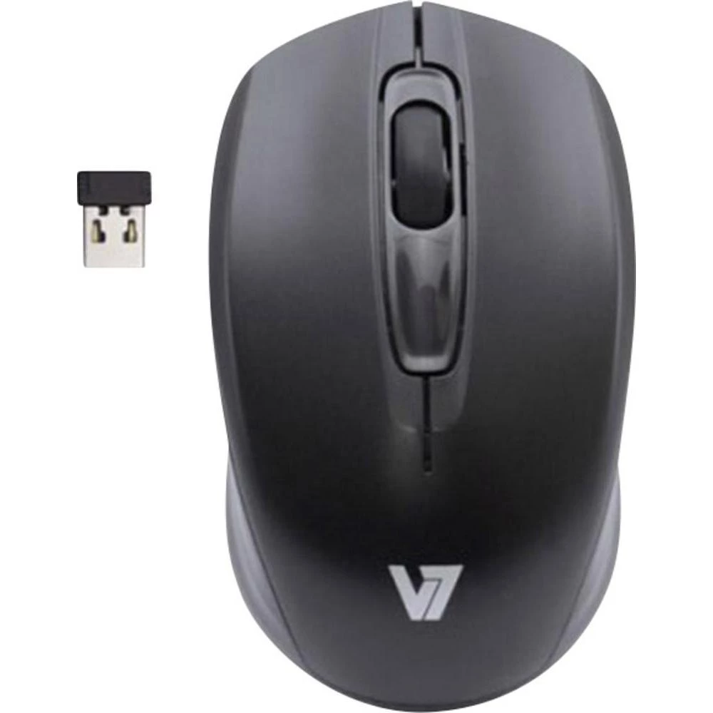 Bežični optički miš V7 Videoseven prijenosni bežični miš crna slika