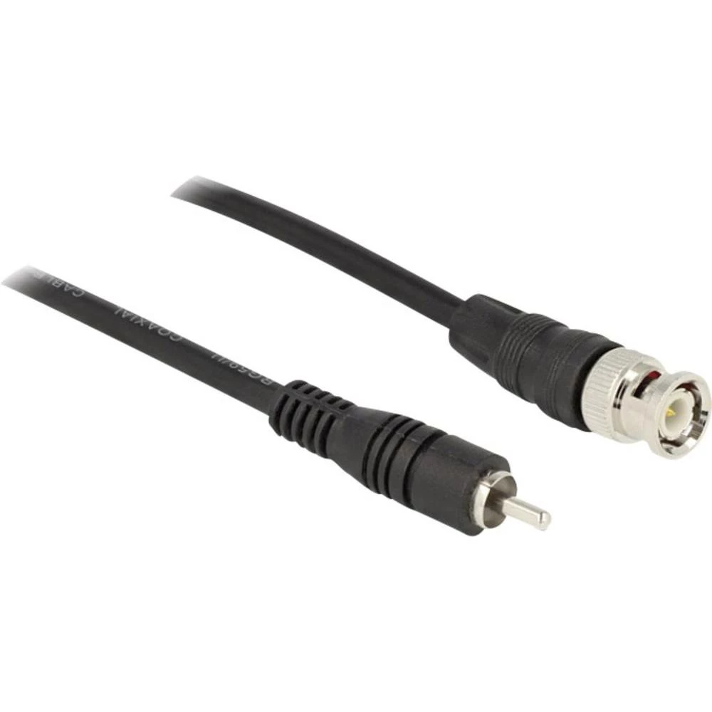 BNC / činč video priključni kabel Delock [1x BNC utikač - 1x činč utikač] 1 m, crna slika