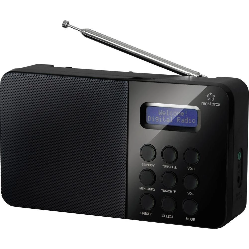 DAB+ radio NE-6208 renkforce Radio sa ručkom crna slika