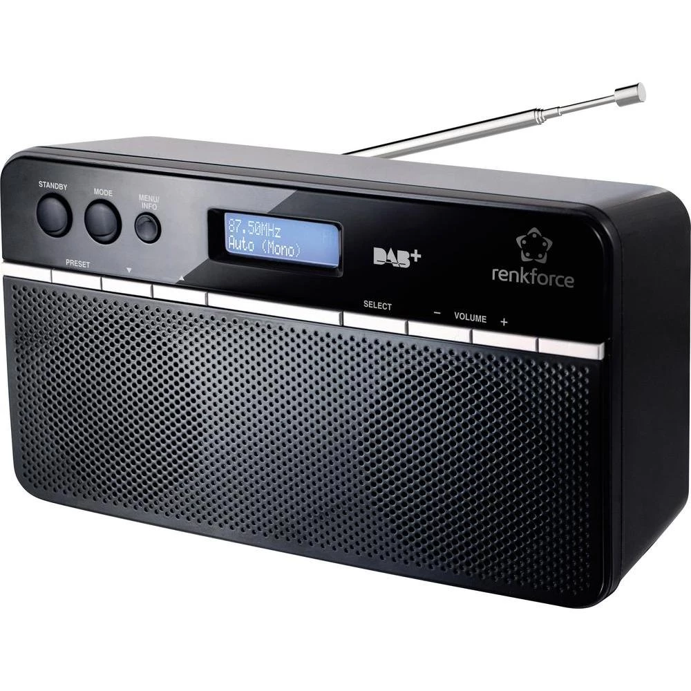DAB+ radio NE-6210 renkforce Stolni radio crna slika