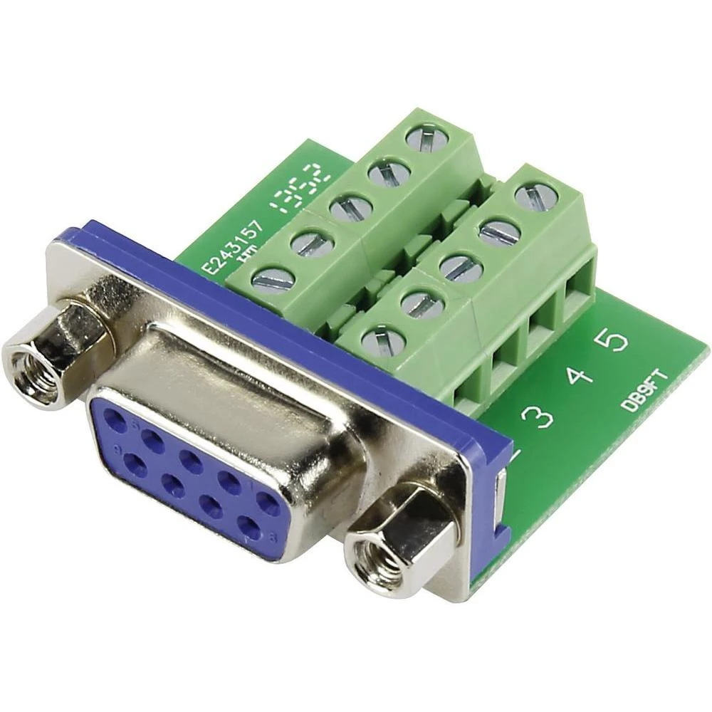 D-SUB utičnica DSUB09F-10TB-2 Conrad 90 ° broj polova: 9 priključenje vijcima 1 komad slika