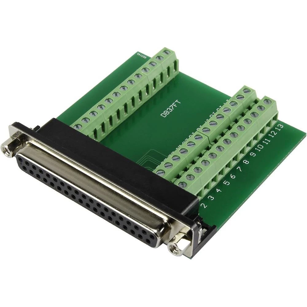 D-SUB utičnica DSUB37F-39TB-3 Conrad 90 ° broj polova: 37 priključenje vijcima 1 komad slika