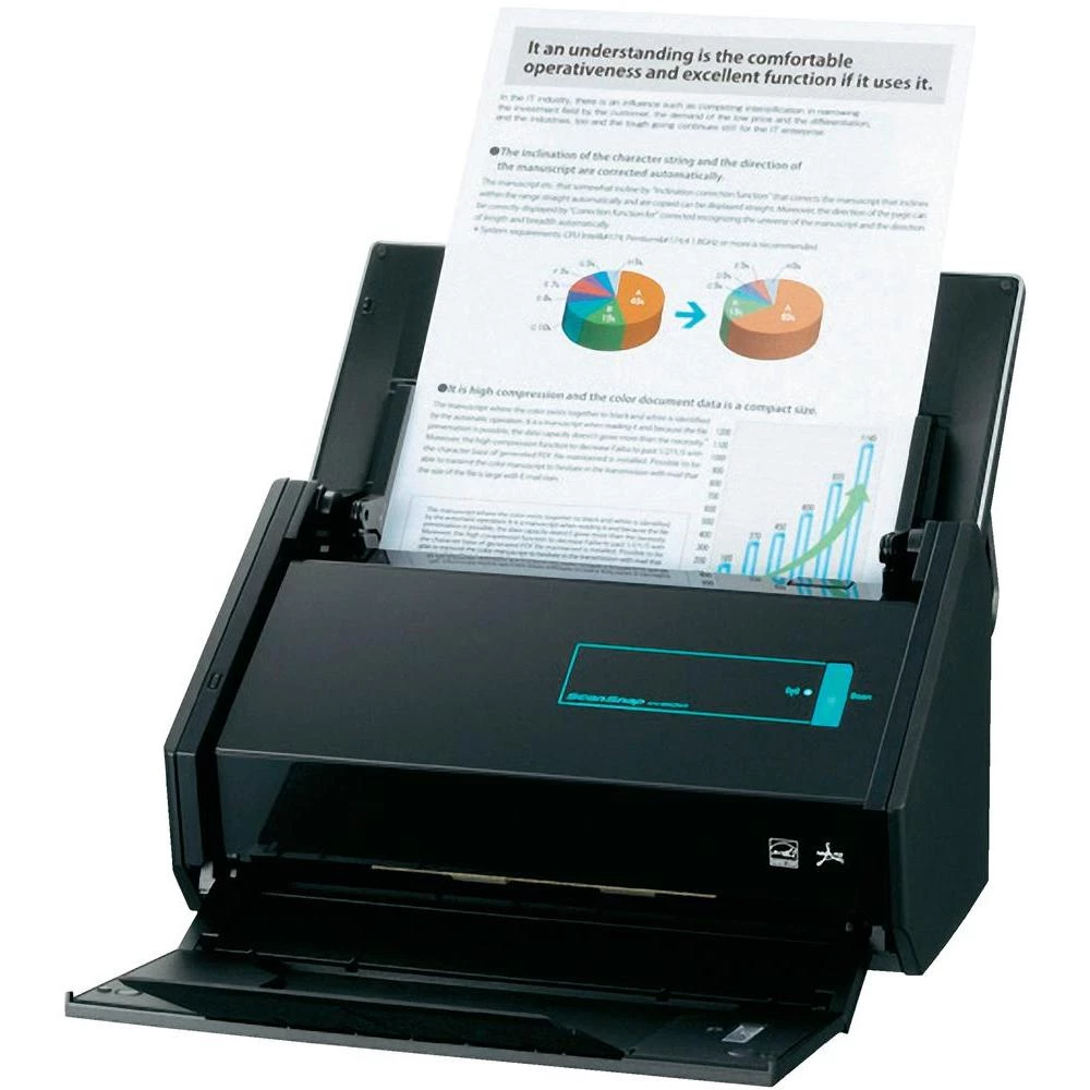 Dvostrani skener dokumenata A4 iX500 Fujitsu ScanSnap Deluxe 600 x 1200 dpi, 25 stranica/min, USB, WLAN 802.11 b/g/n slika