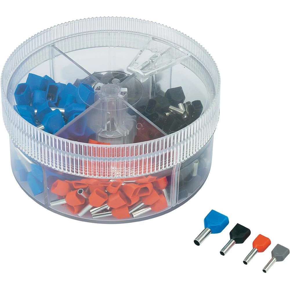 Dvostruki set kabelskih završetaka 93014c623 Conrad presjek: 0.5 mm - 2.5 mm siv slika