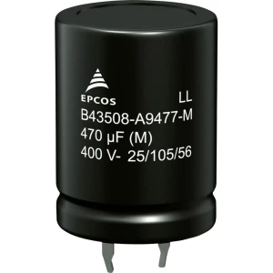 Elektrolitski kondenzator, snap-in 1000 µF 400 V 20 % (promjer x V) 35 mm x 55 mm Epcos B43508A9108M000 240 kom. slika