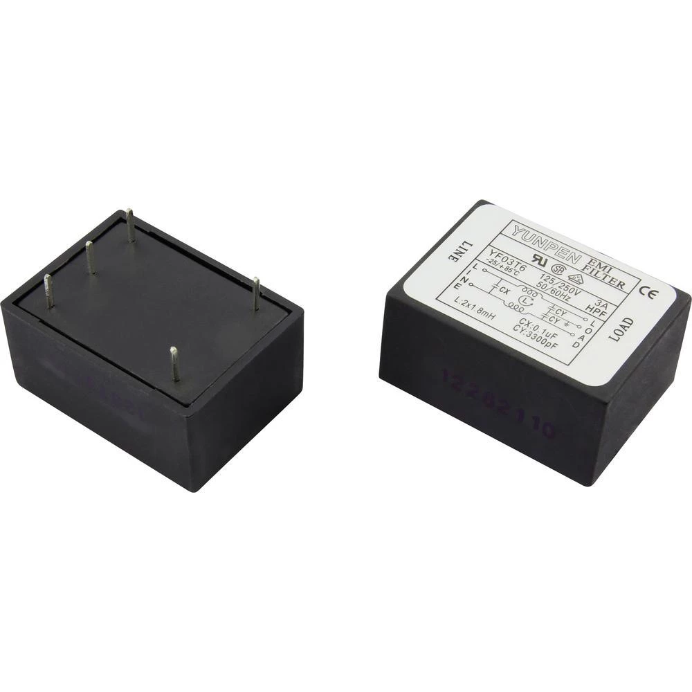 Filter za uklanjanje smetnji 250 V/AC 3 A 1.8 mH (D x Š x V) 41 x 30 x 20.3 mm Yunpen YF03T6 1 kom. slika