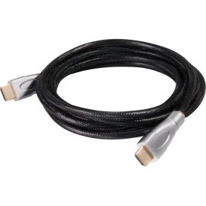 HDMI priključni kabel [1x HDMI utikač 1x HDMI utikač] club3D 3 m, crna slika