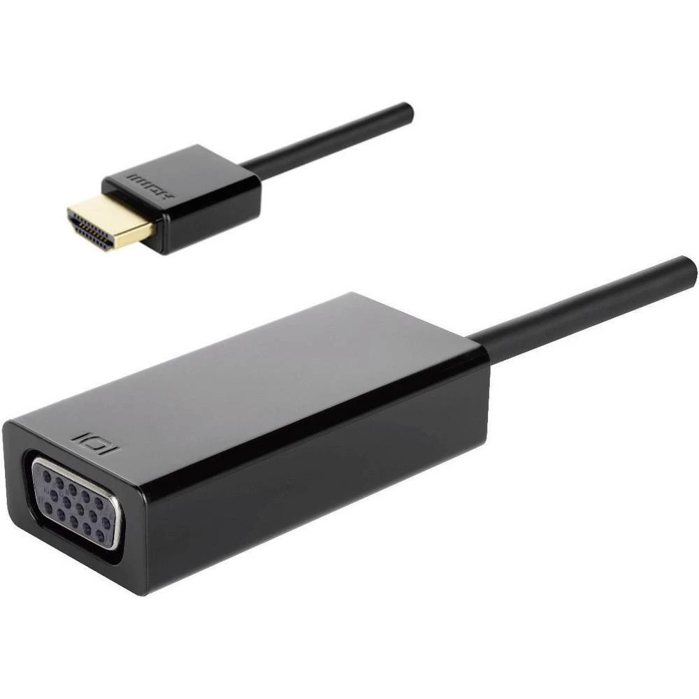 HDMI/VGA adapter 1x HDMI-utikač =1x VGA-utičnica] crne boje, renkforce slika